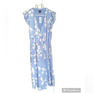 Ann Taylor blue and white petite dress